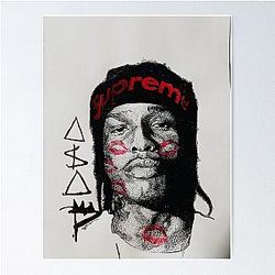Asap Rocky Stippling Poster