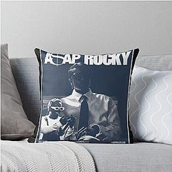 ASAP Rocky Retro Hip Hop Throw Pillow