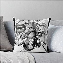 Asap Rocky Collage Art Throw Pillow
