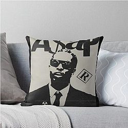 ASAP Rocky vintage art throw pillow