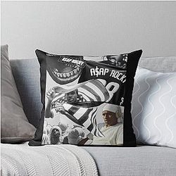 A$AP Rocky Collage Art Throw Pillow