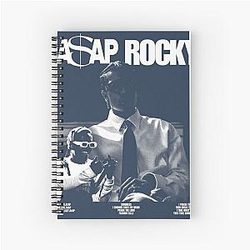 ASAP Rocky Retro Hip Hop Poster Spiral Notebook