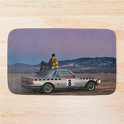 Asap Rocky with a car bath mat