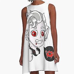 Chibi Goofy and Precious Astarion Baldurs Gate 3 A-Line Dress