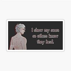 I Show my Scars AstarionBG3 Inspired Vampire Sticker