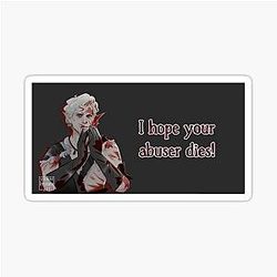 I Hope Your Abuser Dies - Astarion BG3 Inspired Sticker