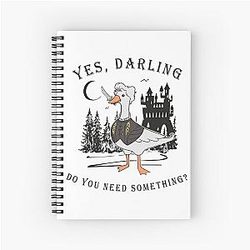Astarion Goose Fantasy Gaming I Can Fix Him Astarion Staring at Me Again Yes Darling Goose Spiral Notebook