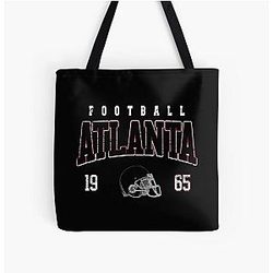 Art Atlanta Falcons Over Print Tote Bag