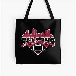 Art Atlanta Falcons Over Print Tote Bag