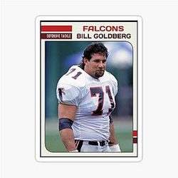 Bill Goldberg Atlanta Football Card Sticker