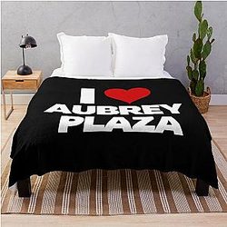 I Love Aubrey Plaza Throw Blanket
