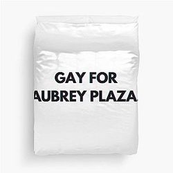 Gay Aubrey Plaza Duvet Cover