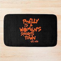 Aubrey Plaza Philly is a Women's Sports Town Men's Women's Kids Bath Mat