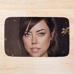 Aubrey Plaza Quirky Stunning Fan Art 2 Bath Mat