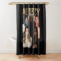 Aubrey Plaza Vintage Shower Curtain