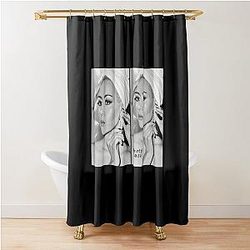 Aubrey Plaza Blonde Glam Shower Curtain