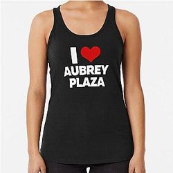 I Love Aubrey Plaza Racerback Tank Top