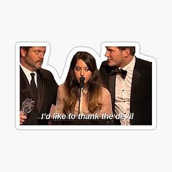 Aubrey Plaza Devil Sticker