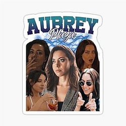Aubrey Plaza Retro Sticker