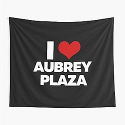 I Love Aubrey Plaza Tapestry
