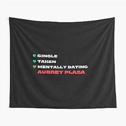 Mentally Dating Aubrey Plaza White Tapesty