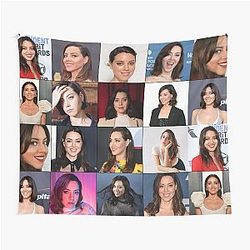 Aubrey Plaza Photo Collage Tapestry