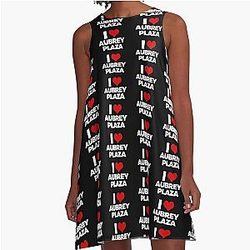 I Love Aubrey Plaza A-Line Dress