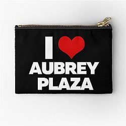 I Love Aubrey Plaza Zipper Pouch