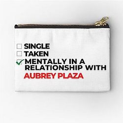 Mentally In a Relationship with Aubrey Plaza Zipper Pouch