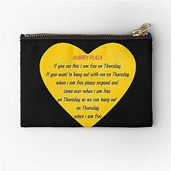 Aubrey Plaza T-Shirt Sticker Zipper Pouch