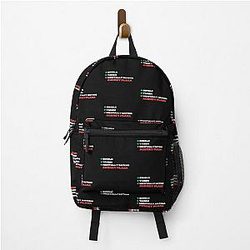 Mentally Dating Aubrey Plaza White Fonts Backpack