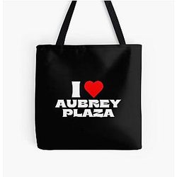 I Love Aubrey Plaza White Tote Bag