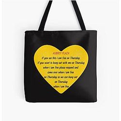 Aubrey Plaza T-Shirt and Sticker All Print Tote Bag