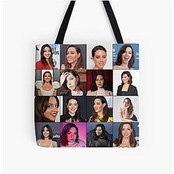 Aubrey Plaza Photo Collage Tote Bag