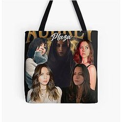 Aubrey Plaza Golden Collage Tribute Tote Bag