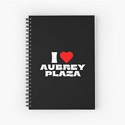 I Love Aubrey Plaza White Spiral Notebook