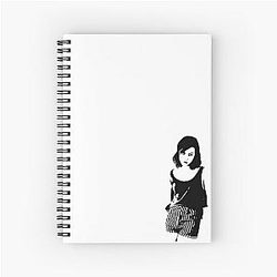 Aubrey Plaza stencil shirt Spiral Notebook