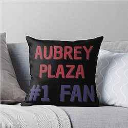 Aubrey Plaza Fan Throw Pillow