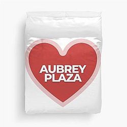 I Heart Aubrey Plaza Duvet Cover