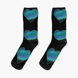 Northern Lights Aurora Midsummer Iceland Gift Socks