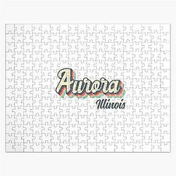 Aurora City Illinois 70s Rainbow Jigsaw Puzzle