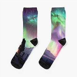 Aurora Borealis in Alaska Socks
