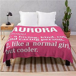 Aurora Name Definition for Women Throw Blanket