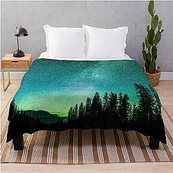 Aurora Borealis Northern Lights Throw Blanket