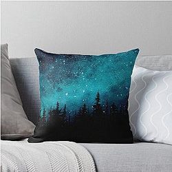 Watercolor Galaxy Throw Pillow