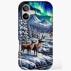 Lapland Winter Aurora iPhone Case