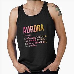 Aurora Name Definition Watercolor Tank Top