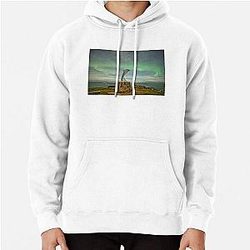 Aurora dances at Portsoy Aberdeenshire Pullover Hoodie