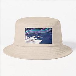 Polar Bear Aurora Borealis Bucket Hat