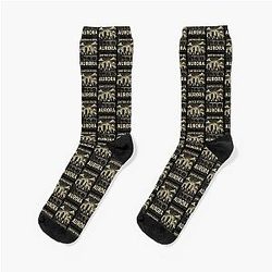 Aurora USA Linocut Socks